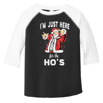 I'm Just Here For The Ho's, Funny Rude Christmas Santa Men Toddler Fine Jersey T-Shirt