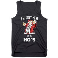 I'm Just Here For The Ho's, Funny Rude Christmas Santa Men Tank Top