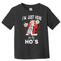 I'm Just Here For The Ho's, Funny Rude Christmas Santa Men Toddler T-Shirt