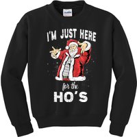 I'm Just Here For The Ho's, Funny Rude Christmas Santa Men Kids Sweatshirt