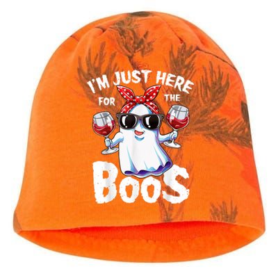 Im Just Here For The Boos Halloween Ghost Cute Funny Kati - Camo Knit Beanie