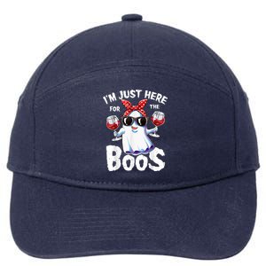 Im Just Here For The Boos Halloween Ghost Cute Funny 7-Panel Snapback Hat