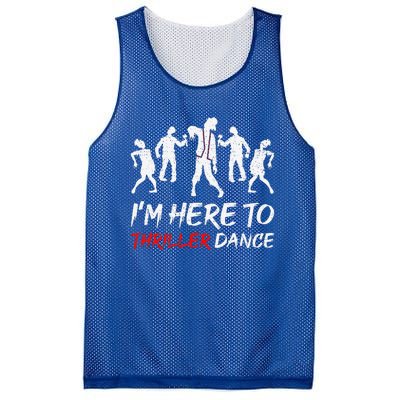 Im Just Here To Thriller Dance Halloween For Mesh Reversible Basketball Jersey Tank