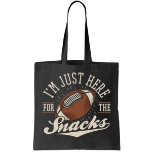 IM Just Here For The Snacks Funny Fantasy Football League Tote Bag