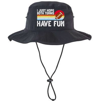 I Just Hope Both Teams Have Fun Retro Football Funny Bucket Hat