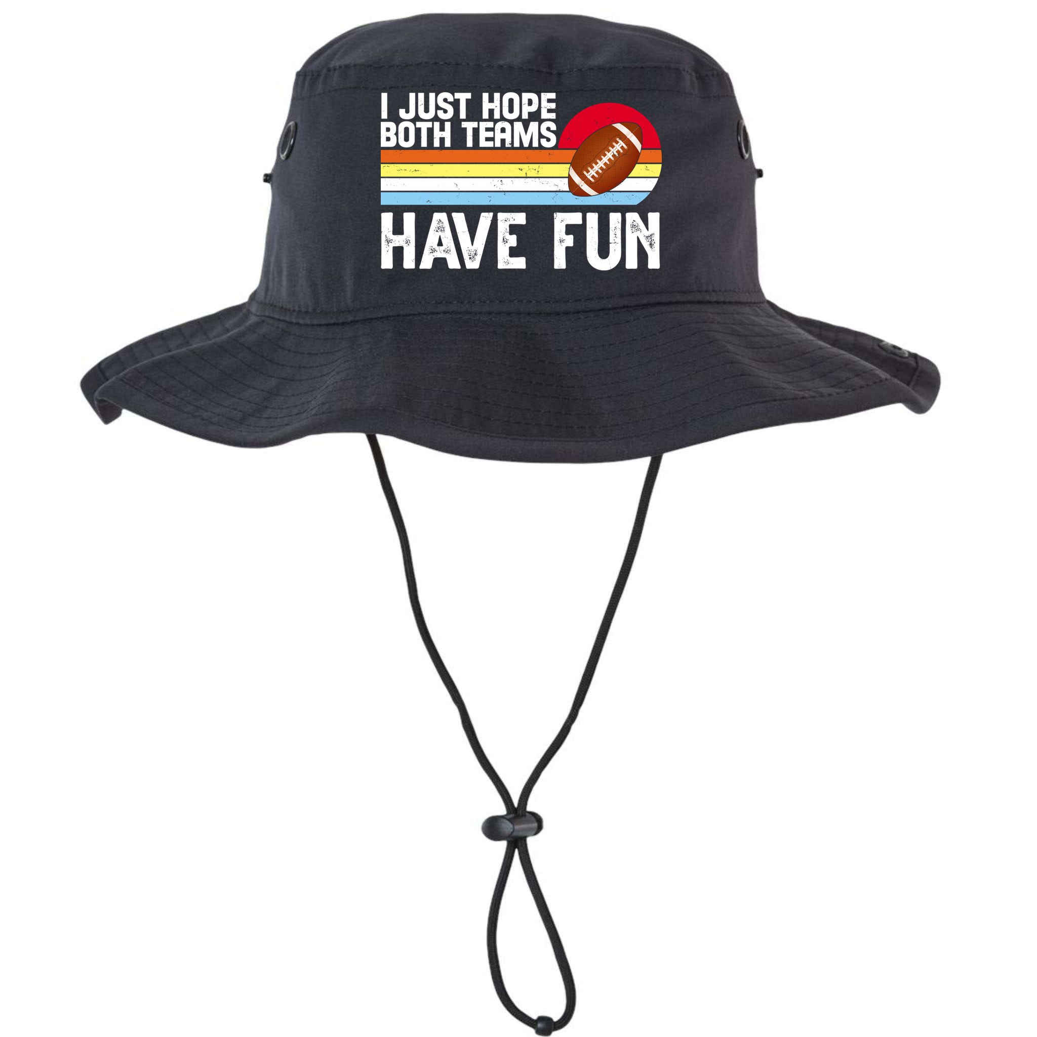 I Just Hope Both Teams Have Fun Retro Football Funny Bucket Hat