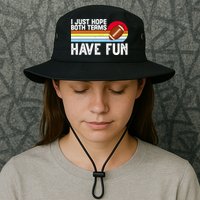 I Just Hope Both Teams Have Fun Retro Football Funny Bucket Hat