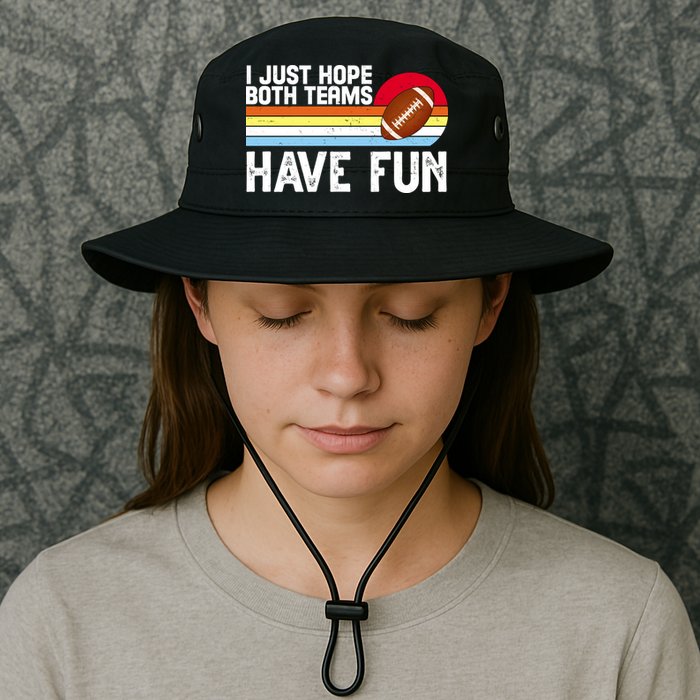 I Just Hope Both Teams Have Fun Retro Football Funny Bucket Hat