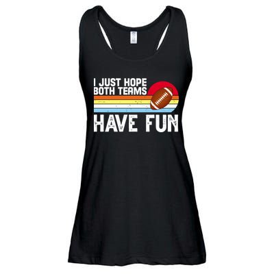 I Just Hope Both Teams Have Fun Retro Football Funny Ladies Essential Flowy Tank