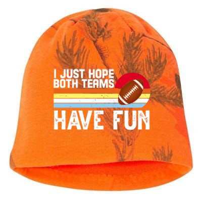 I Just Hope Both Teams Have Fun Retro Football Funny Kati - Camo Knit Beanie