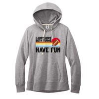 I Just Hope Both Teams Have Fun Retro Football Funny Women's Fleece Hoodie