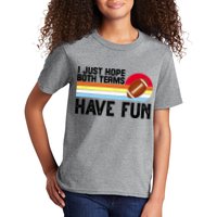 I Just Hope Both Teams Have Fun Retro Football Funny Kids T-Shirt