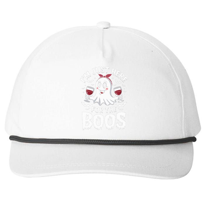 IM Just Here For The Boos Halloween Women Ghost Gifts Snapback Five-Panel Rope Hat