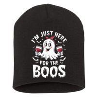 IM Just Here For The Boos Halloween Women Ghost Gifts Short Acrylic Beanie