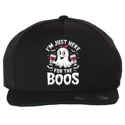 IM Just Here For The Boos Halloween Women Ghost Gifts Wool Snapback Cap