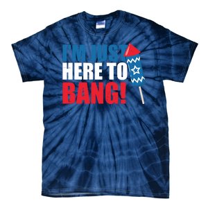 Im Just Here To Bang Firework 4th Of July Tie-Dye T-Shirt