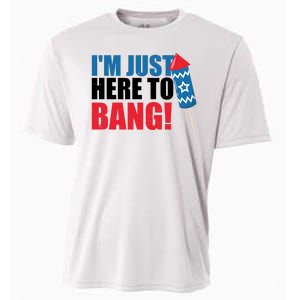 Im Just Here To Bang Firework 4th Of July Cooling Performance Crew T-Shirt