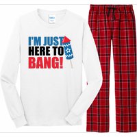 Im Just Here To Bang Firework 4th Of July Long Sleeve Pajama Set