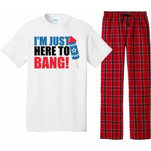 Im Just Here To Bang Firework 4th Of July Pajama Set