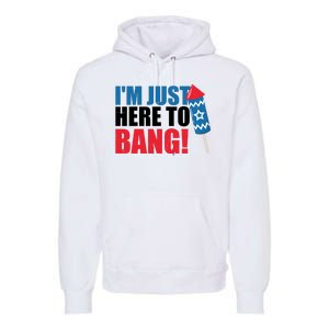 Im Just Here To Bang Firework 4th Of July Premium Hoodie