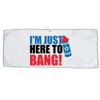 Im Just Here To Bang Firework 4th Of July Large Microfiber Waffle Golf Towel
