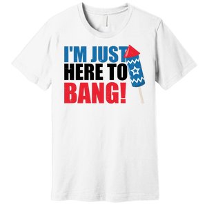 Im Just Here To Bang Firework 4th Of July Premium T-Shirt