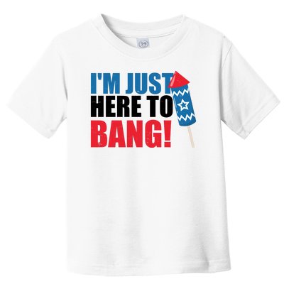 Im Just Here To Bang Firework 4th Of July Toddler T-Shirt