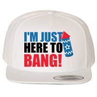 Im Just Here To Bang Firework 4th Of July Wool Snapback Cap