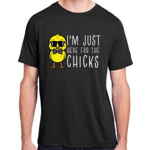 Im Just Here For The Chicks Cute Easter Adult ChromaSoft Performance T-Shirt