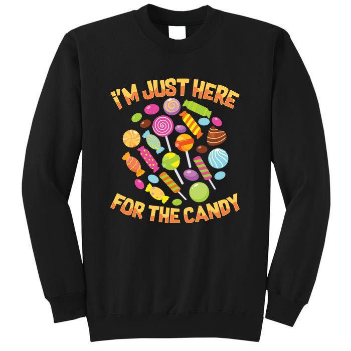 IM Just Here For The Candy Funny Halloween Pun Sweatshirt