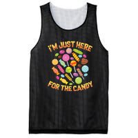 IM Just Here For The Candy Funny Halloween Pun Mesh Reversible Basketball Jersey Tank