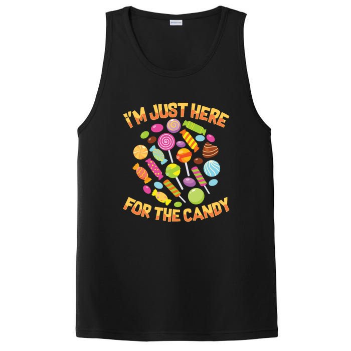 IM Just Here For The Candy Funny Halloween Pun PosiCharge Competitor Tank