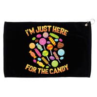 IM Just Here For The Candy Funny Halloween Pun Grommeted Golf Towel