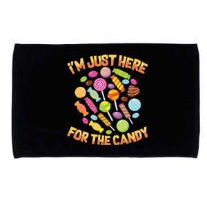 IM Just Here For The Candy Funny Halloween Pun Microfiber Hand Towel