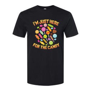 IM Just Here For The Candy Funny Halloween Pun Softstyle CVC T-Shirt