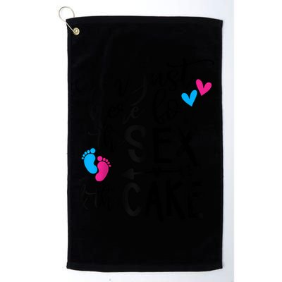 Im Just Here For The Sex And The Cake Gender Reveal Party Raglan Baseball Golf Towel
