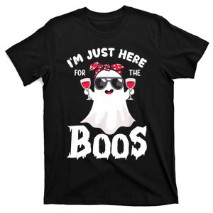 Im Just Here For The Boos Cute Ghost Funny Halloween T-Shirt