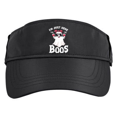 Im Just Here For The Boos Cute Ghost Funny Halloween Adult Drive Performance Visor