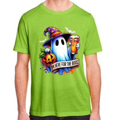 IM Just Here For The Boos Funny Halloween Ghost Adult ChromaSoft Performance T-Shirt