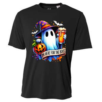 IM Just Here For The Boos Funny Halloween Ghost Cooling Performance Crew T-Shirt