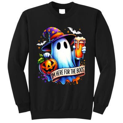 IM Just Here For The Boos Funny Halloween Ghost Sweatshirt