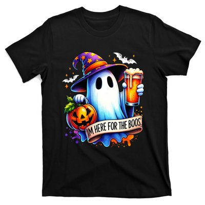 IM Just Here For The Boos Funny Halloween Ghost T-Shirt