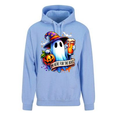 IM Just Here For The Boos Funny Halloween Ghost Unisex Surf Hoodie