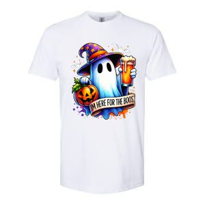 IM Just Here For The Boos Funny Halloween Ghost Softstyle CVC T-Shirt