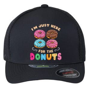 Im Just Here For The Donuts Candy Lover Flexfit Unipanel Trucker Cap