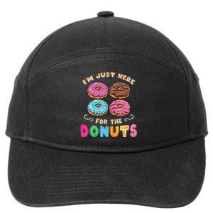 Im Just Here For The Donuts Candy Lover 7-Panel Snapback Hat