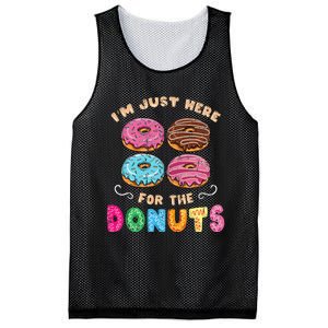 Im Just Here For The Donuts Candy Lover Mesh Reversible Basketball Jersey Tank