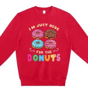 Im Just Here For The Donuts Candy Lover Premium Crewneck Sweatshirt