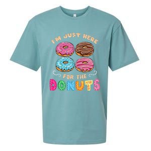 Im Just Here For The Donuts Candy Lover Sueded Cloud Jersey T-Shirt