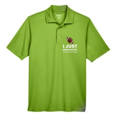 I Just Hope Both Teams Have Fun Funny Football Gift Men's Origin Performance Pique Polo